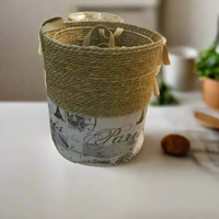 Handmade Woven Storage Baskets - Set of 3 Stackable Laundry Supplies Laundry Supplies