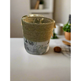 Handmade Stackable Baskets Set of 3, Woven Storage Bins for Home Organization