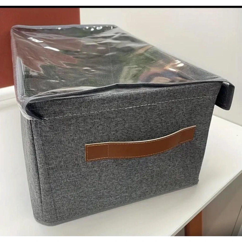 Hard Fabric Collapsible Closet Organizer with Cover Large Size with Clear Window. Storage & Organization