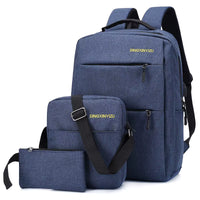 3-Piece Backpack Set Bags Laptop Backpacks