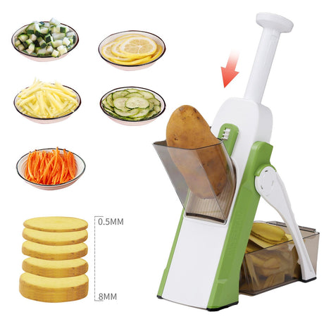 Multifunctional Manual Slicer Rotary Grater | Stainless Steel Rotary Blades Vegetable Cutter | Safe Mandoline Slice Chopper- Furaha Finds Kenya