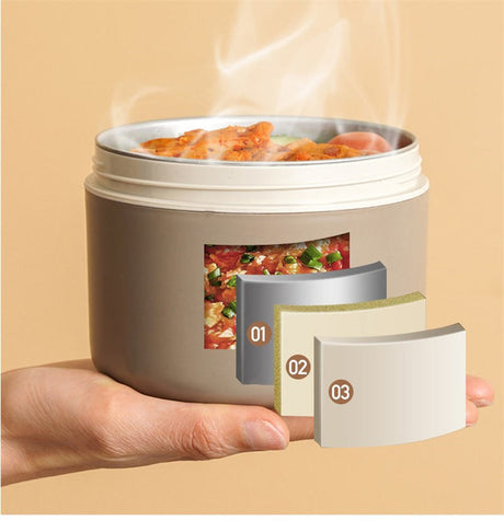 4 in 1 Insulated Lunch Set (2 Lunch Boxes + 1 Lunch Bag) | Stainless Steel Lunch Box Microwave Oven Circular Portable Minimalist Lunch Bo- Furaha Finds Kenya