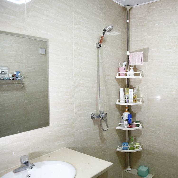Furaha Finds 4-Tier Adjustable Telescopic Multi-Corner Shelf Organizer 