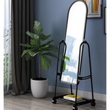 Full Length Dressing Mirror with Wheels-Furaha Finds