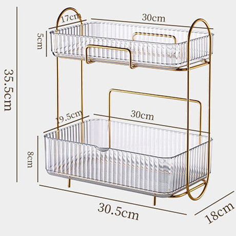 Furaha Finds Acrylic Double-Layer Cosmetic Organizer