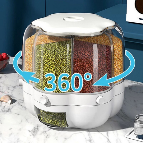 Medium 360⁰ Rotating Cereal Dispenser | 6.5 kg Capacity | Moisture Proof Storage- Furaha Finds Kenya