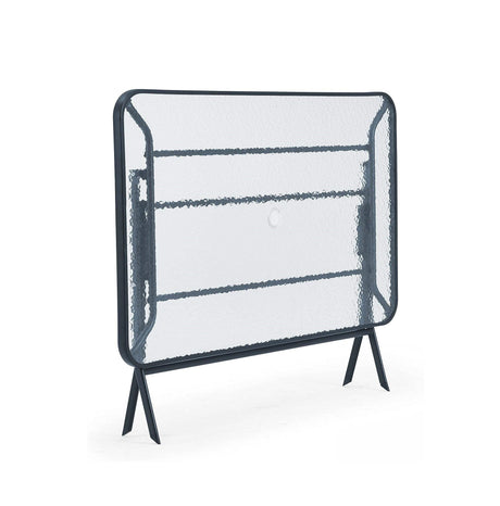 Furaha Finds high quality foldable outdoor dining table with tempered glass top portable stylish and perfect for patios gardens and picnics
