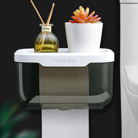 Wall Mounted Plastic Tissue Holder | Waterproof & Transparent