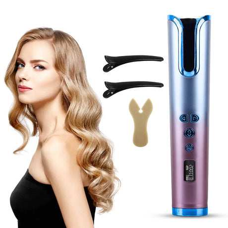 Cordless Hair Curler | Rechargeable, Portable, with Temperature Control- Furaha Finds Kenya