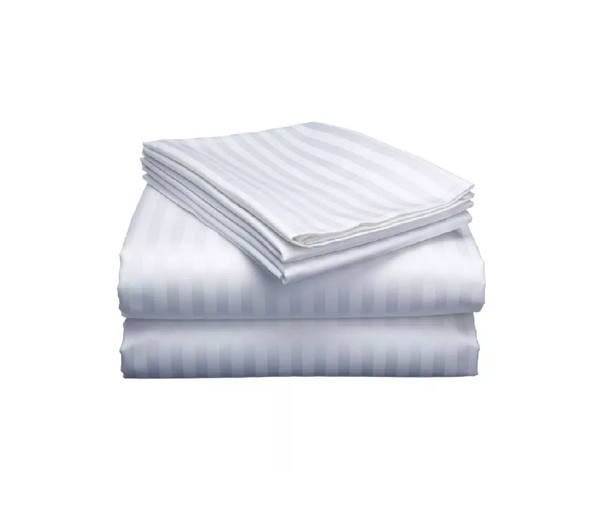 Set of 2 Striped Cotton Bedsheets 6x6 Size  Includes 2 Bedsheets & 2 Pillowcases