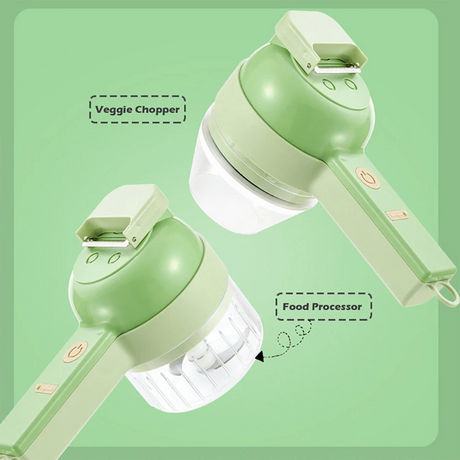 Dual Purpose Electric Food Chopper | 2in1 Garlic Masher, Frother & Egg Beater, 350ml with USB Charging- Furaha Finds Kenya