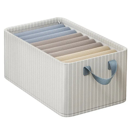 Foldable Steel Frame Fabric Storage Box Organizer Modern Simple Style Large Capacity Grey- Furaha Finds Kenya