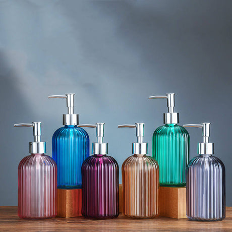 High Quality Glass Soap Dispenser 420ml MultiPurpose Pump Bottle for Soap, Shampoo, and Lotion