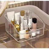 Heavy Acrylic 4-Grid Cosmetic Organizer Clear