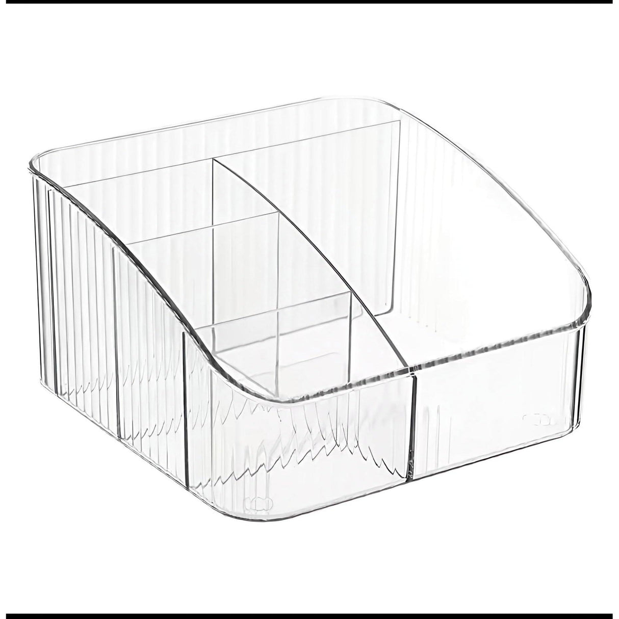 Heavy Acrylic 4-Grid Cosmetic Organizer Clear