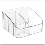 Heavy Acrylic 4-Grid Cosmetic Organizer Clear