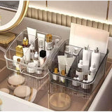 Heavy Acrylic 4-Grid Cosmetic Organizer Clear