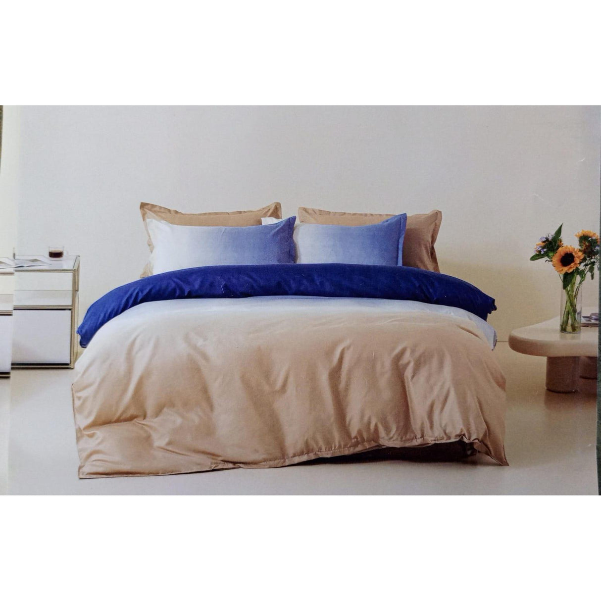 Heavy Cotton Binded Duvet Set | 7x7 Duvet with 1 Bedsheet & 2 Pillowcases