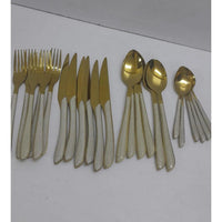 Heavy Duty 24pcs Dining Cutlery Set – Gold Finish Kitchen utensils Kitchen Utensil Sets