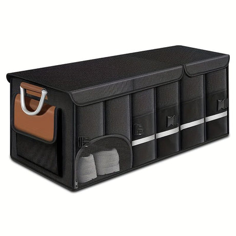 Heavy Duty Car Boot Trunk Organizer with Multiple Compartments