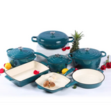 Heavy Duty Enamel Cast Iron Cooking Pots Casseroles, Frying Pan, Grill Pan & Baking Tray in Multiple Colours.