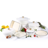 Heavy Duty Enamel Cast Iron Cooking Pots Casseroles, Frying Pan, Grill Pan & Baking Tray in Multiple Colours.