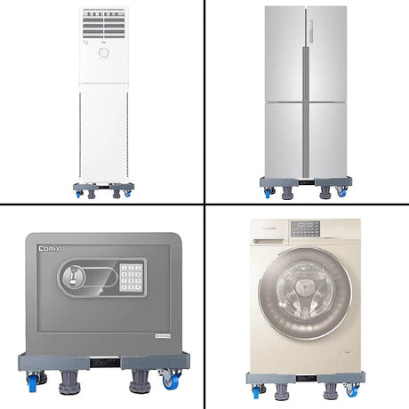 Heavy Duty Washing Machine Fridge Cooker Stand Base Adjustable, Sturdy with Lockable Wheels.