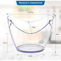 Heavy Luxury Clear Acrylic Ice Bucket | 4L Wine, Champagne, Beer & Juice Cooler Serving Ware Ice Buckets