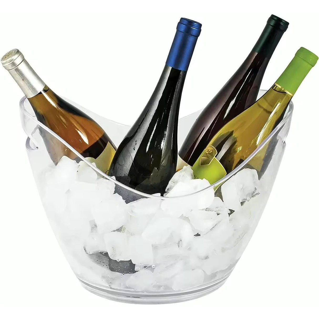 Heavy Luxury Clear Acrylic Ice Bucket | 4L Wine, Champagne, Beer & Juice Cooler Serving Ware Ice Buckets