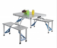 Folding Adjustable Aluminum Alloy Lightweight Outdoor Portable Picnic Camping Chair and Table Set with 4 Seats