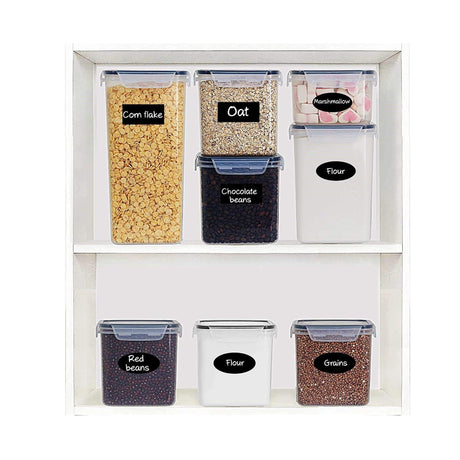 36pcs BPA Free Airtight Plastic Container Set Stackable Pantry Food Storage with Measuring Cups, Labels & Pen Kitchen Organization- Furaha Finds Kenya