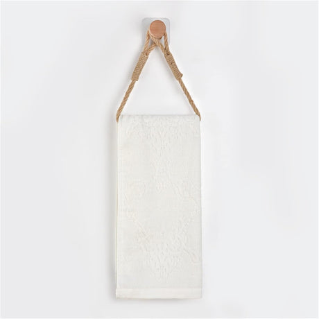 Hemp Rope with Bamboo Tissue Holder | EcoFriendly, Stylish Tissue Organizer | Kitchen Bathroom Toilet Tissue Holder