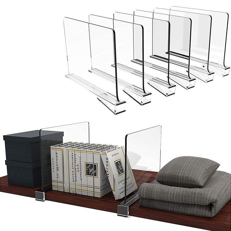 Furaha Finds Acrylic Drawer Dividers Clear acrylic wardrobe partition shelf dividers for organized storage in closets, drawers,kitchens,and offices.
