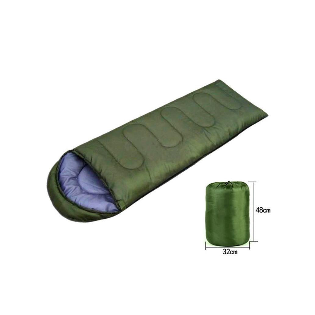 High Quality Portable Foldable Cotton Camping Sleeping Mat Bag | 20~10 Degree Envelope Style | Waterproof, Thick Outdoor Camping Mats Sports, Camping, Hiking | Available in Green, Red, Blue | 210cm x 75cm