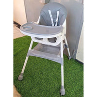 High Baby Feeding Chair Foldable, Height Adjustable, with Wheels Kids Essentials High Chairs