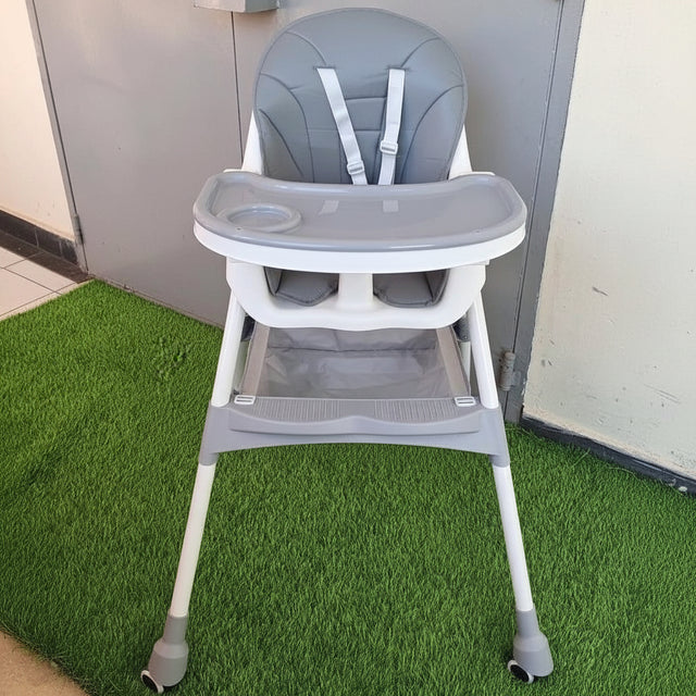 High Baby Feeding Chair Foldable, Height Adjustable, with Wheels Kids Essentials High Chairs