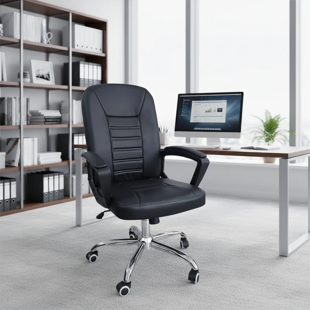 High Back Adjustable Swivel Office Chair with Wheels and Armrests Office furniture Furniture