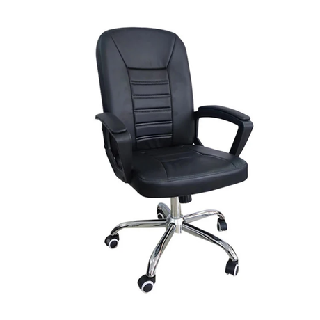 High Back Adjustable Swivel Office Chair with Wheels and Armrests