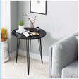 High End Luxurious and Simple Side Table Living Room, Sofa Side, Balcony Tea Table 50x50cm, White & Black|Space Saving|Corner Table| Free Standing Table