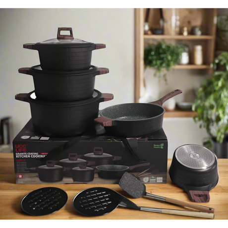 High Quality 13 Piece Granite Coating Cookware Set Durable & Non-Stick Kitchen Essentials