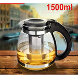 High Quality 1500ml Capacity Borosilicate Glass Infuser Kettle | Multipurpose | Tea, Coffee | Home & Office