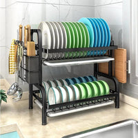 High Quality 2 Tier Dish Drainer kitchen racks Kitchen Utensil Racks
