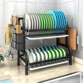 High Quality 2 Tier Dish Drainer kitchen racks Kitchen Utensil Racks