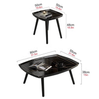 High Quality 2pc Coffee Table Set Modern Minimalist Design for Living Room & Lounge Coffee Tables