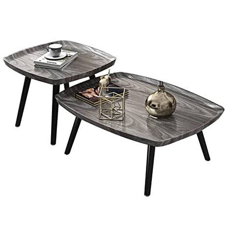 High Quality 2pc Coffee Table Set Modern Minimalist Design for Living Room & Lounge