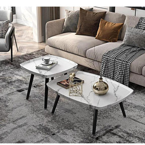 High Quality 2pc Coffee Table Set Modern Minimalist Design for Living Room & Lounge Coffee Tables