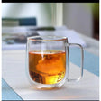 High Quality 350ml Transparent Double Wall Mug | Heat Resistant Glass Coffee & Tea Mug Tableware Mugs