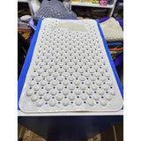 High Quality 36 x 70cm Modern Anti-Slip Rubber Bathroom | Toilet Mat with Dolphin Scrubber | White, Blue, Grey