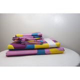 High Quality 6 Piece Pakistan Bedsheets Set | 1 Fitted, 1 Flat Sheet & 4 Pillowcases (7x7 Size)