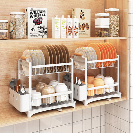 High Quality Classy Dish Rack Rust Proof Kitchen Organizer Compact Cutlery & Dish Drainer